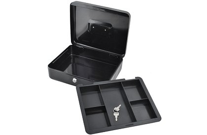 Veľká kovová pokladnička na peniaze