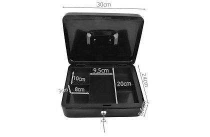 Veľká kovová pokladnička na peniaze