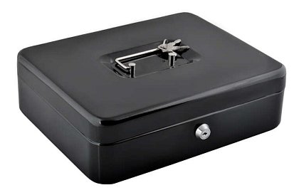 Veľká kovová pokladnička na peniaze