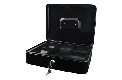 Veľká kovová pokladnička na peniaze