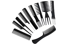 Profesionálne kadernícke hrebene - sada 10 kusov