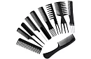 Profesionálne kadernícke hrebene - sada 10 kusov