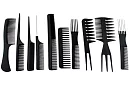 Profesionálne kadernícke hrebene - sada 10 kusov
