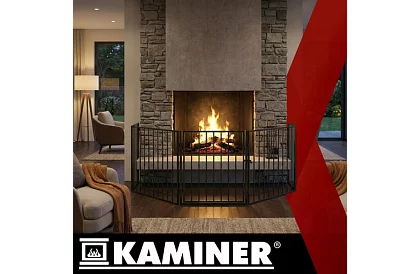 Krbová zábrana pred krbom