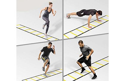 Cvičebný koordinačný rebrík – nastaviteľný, 12 priečok, s taškou