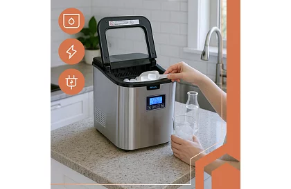 Výrobník ľadových kociek – 3 veľkosti s LCD displejom