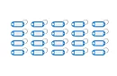 Kľúčenky pre jednoduchú identifikáciu – 100 ks, farebné