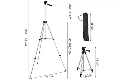 Stativ na telefón, fotoaparát a digitálne zariadenia – stabilný a prenosný - sada