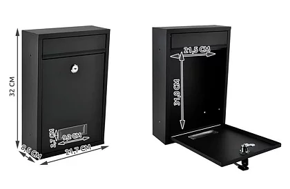 Poštová schránka čierna