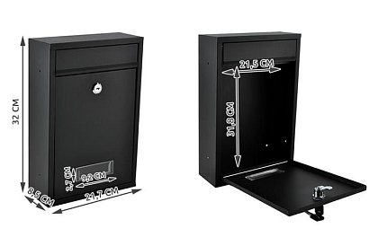 Poštová schránka čierna