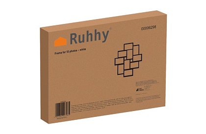 Rámček na 10 fotografií – biely
