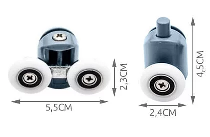 Kolečka pre posuvné dvere sprchových kútov – 8 ks. KK9646