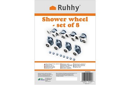 Kolečka pre posuvné dvere sprchových kútov – 8 ks. KK9646