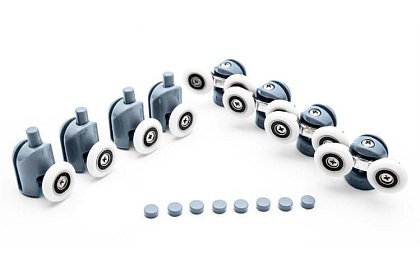 Kolečka pre posuvné dvere sprchových kútov – 8 ks. KK9646