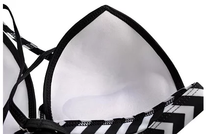 Plavky s kvetinovým vzorom a vysokým pásom – vel. S