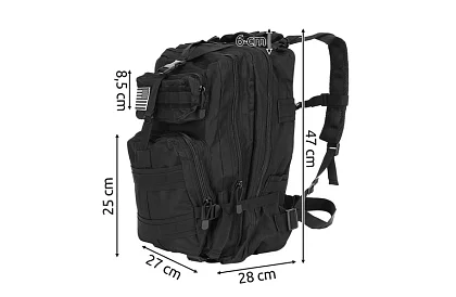 Taktický vojenský batoh XL TRIZAND čierny – 35 l