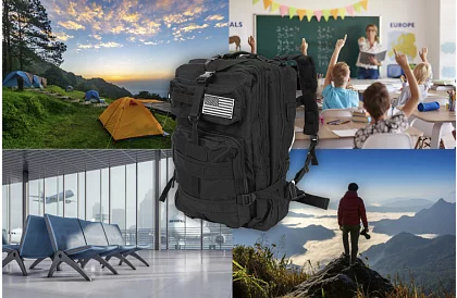 Taktický vojenský batoh XL TRIZAND čierny – 35 l