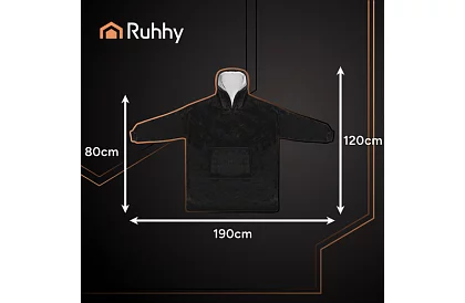 Oversize teplá mikina – čierna