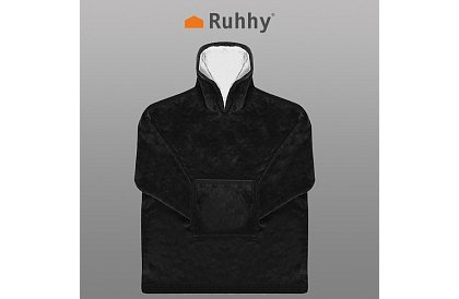 Oversize teplá mikina – čierna