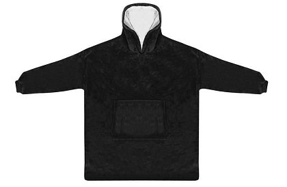 Oversize teplá mikina – čierna