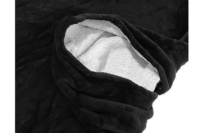 Oversize teplá mikina – čierna