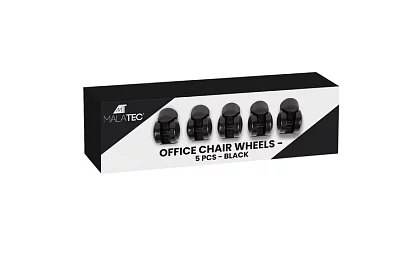 Náhradné kolieska pre kancelárske stoličky – 5 ks