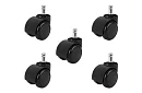 Náhradné kolieska pre kancelárske stoličky – 5 ks