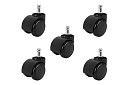 Náhradné kolieska pre kancelárske stoličky – 5 ks