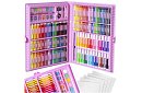 Výtvarná maliarska súprava v kufríku – 168 dielikov, ružová