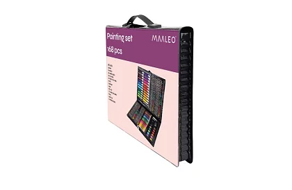 Výtvarná maliarska sada v kufri – 168 dielikov, čierna