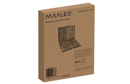 Výtvarná maliarska sada v kufri – 168 dielikov, čierna