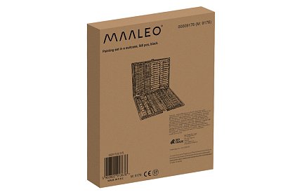 Výtvarná maliarska sada v kufri – 168 dielikov, čierna