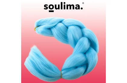 Syntetické ombre copy na vlasy - modré