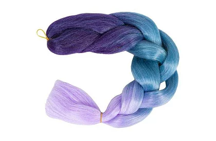 Syntetické ombre copy na vlasy modro-fialové