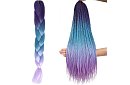 Syntetické ombre copy na vlasy modro-fialové