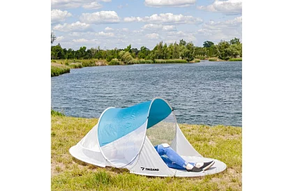 Plážový stan 220x120x90 cm – modrošedý