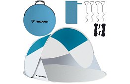 Plážový stan 220x120x90 cm – modrošedý