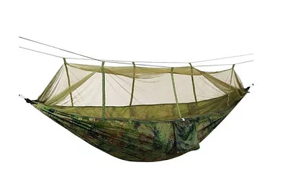 Turistická houpacia sieť Santiago Army 260x140 cm s moskytiérou