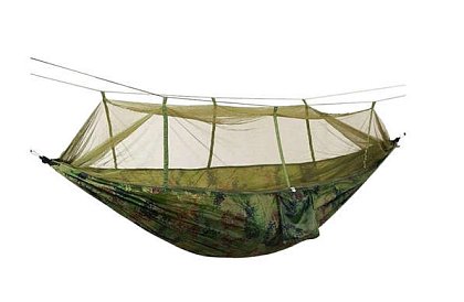 Turistická houpacia sieť Santiago Army 260x140 cm s moskytiérou