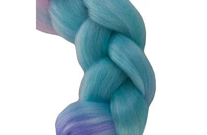 Syntetické ombré copánky ružovo-modro-fialové