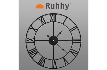 Retro nástenné hodiny - čierne