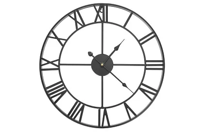 Retro nástenné hodiny - čierne