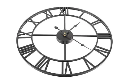 Retro nástenné hodiny - čierne