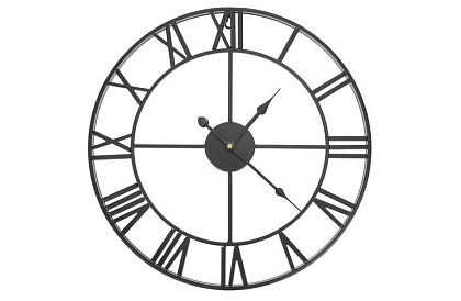 Retro nástenné hodiny - čierne