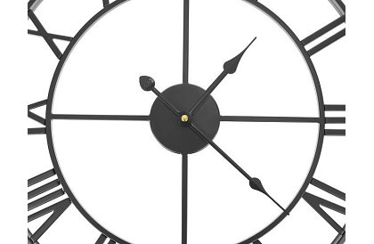 Retro nástenné hodiny - čierne