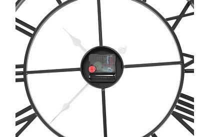 Retro nástenné hodiny - čierne