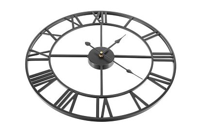 Retro nástenné hodiny - čierne