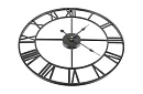 Retro nástenné hodiny - čierne