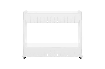 Mobilná kuchynská - kúpeľňová skrinka na kolieskach - biela