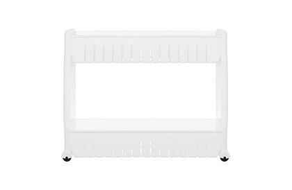 Mobilná kuchynská - kúpeľňová skrinka na kolieskach - biela